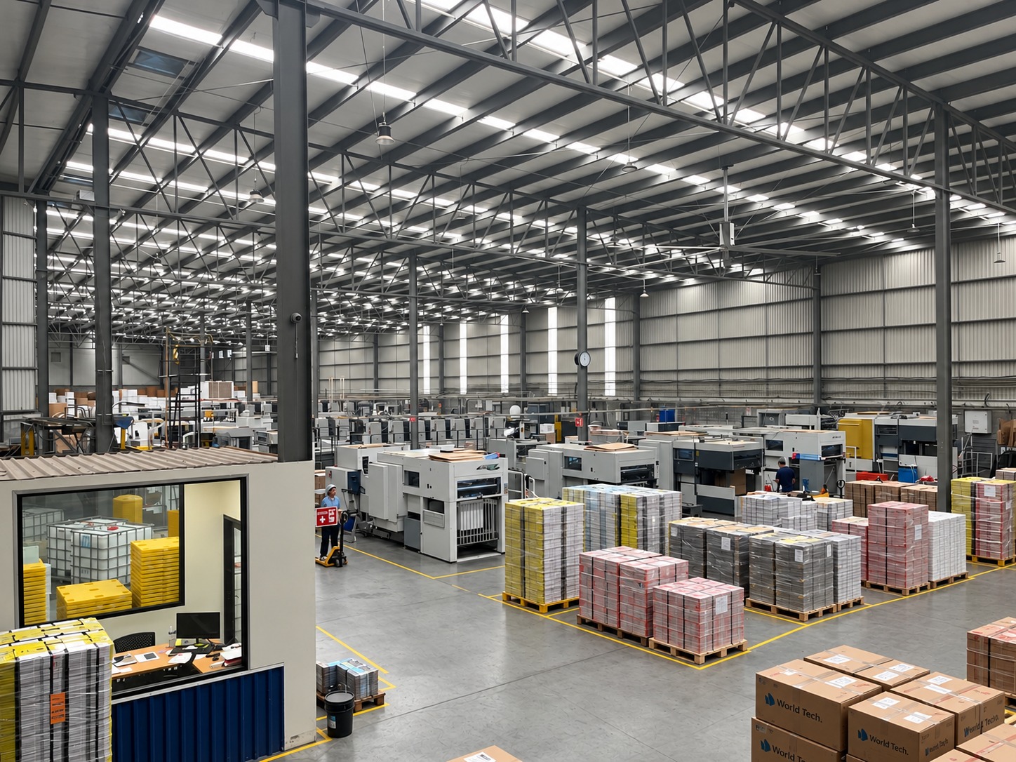 Instalaciones industriales con maquinaria y &aacute;reas de producci&oacute;n